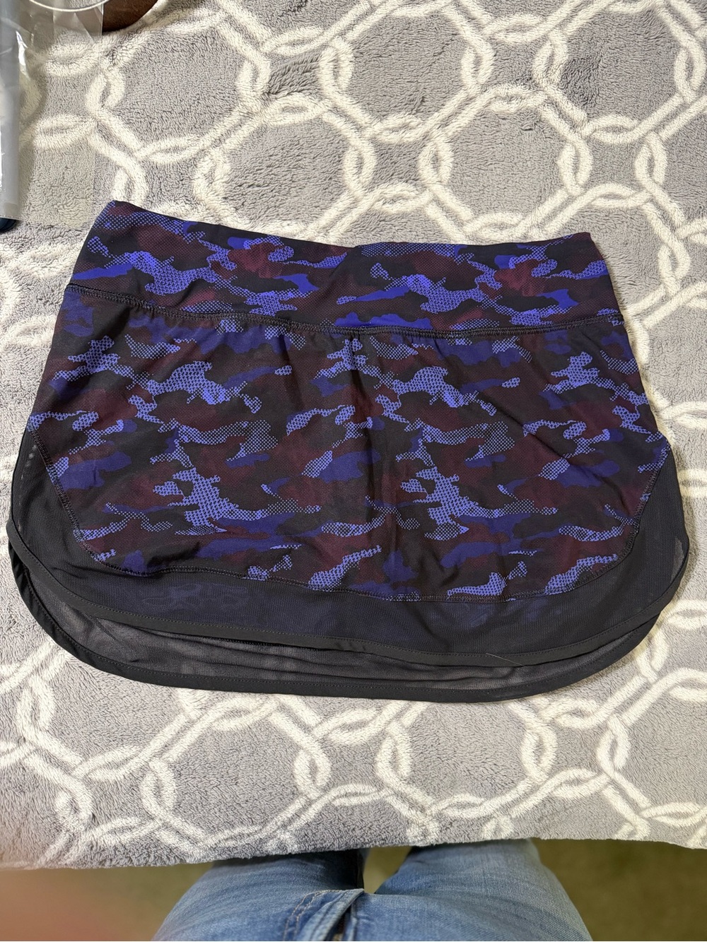 Lululemon Pace Setter Skirt Shorts Size 6 Purple Camo Running - Picture 2 of 10